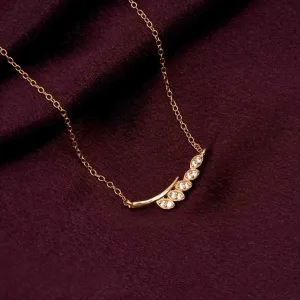 Golden Zircon Bar Necklace