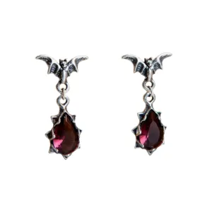 Gothic Bat Water Drop Earrings