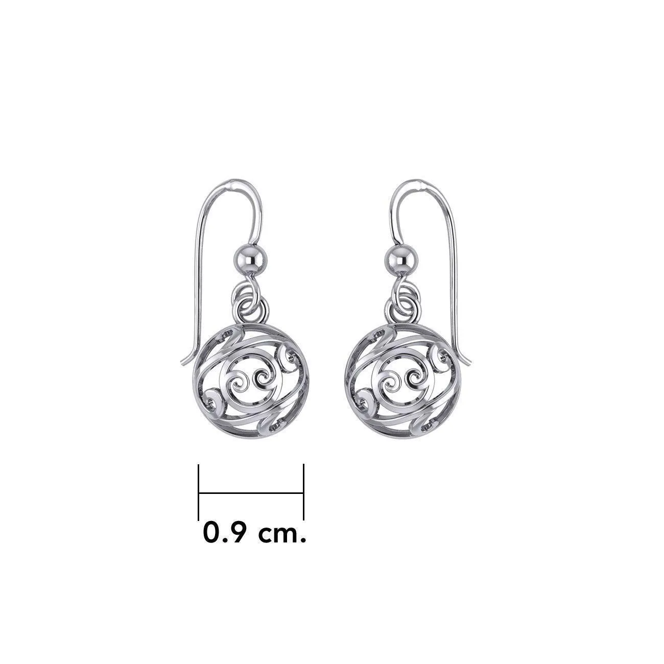 Hollow Ball Filigree Sterling Silver Earrings TE448
