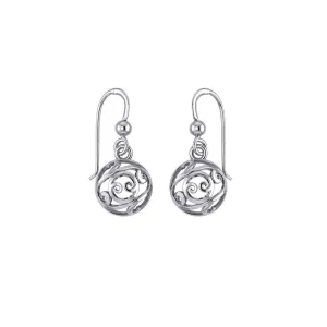 Hollow Ball Filigree Sterling Silver Earrings TE448