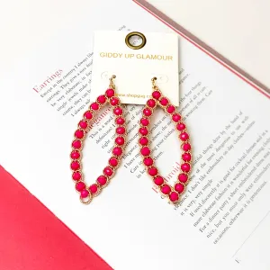 Hot Pink Mirage Ellipse Earrings