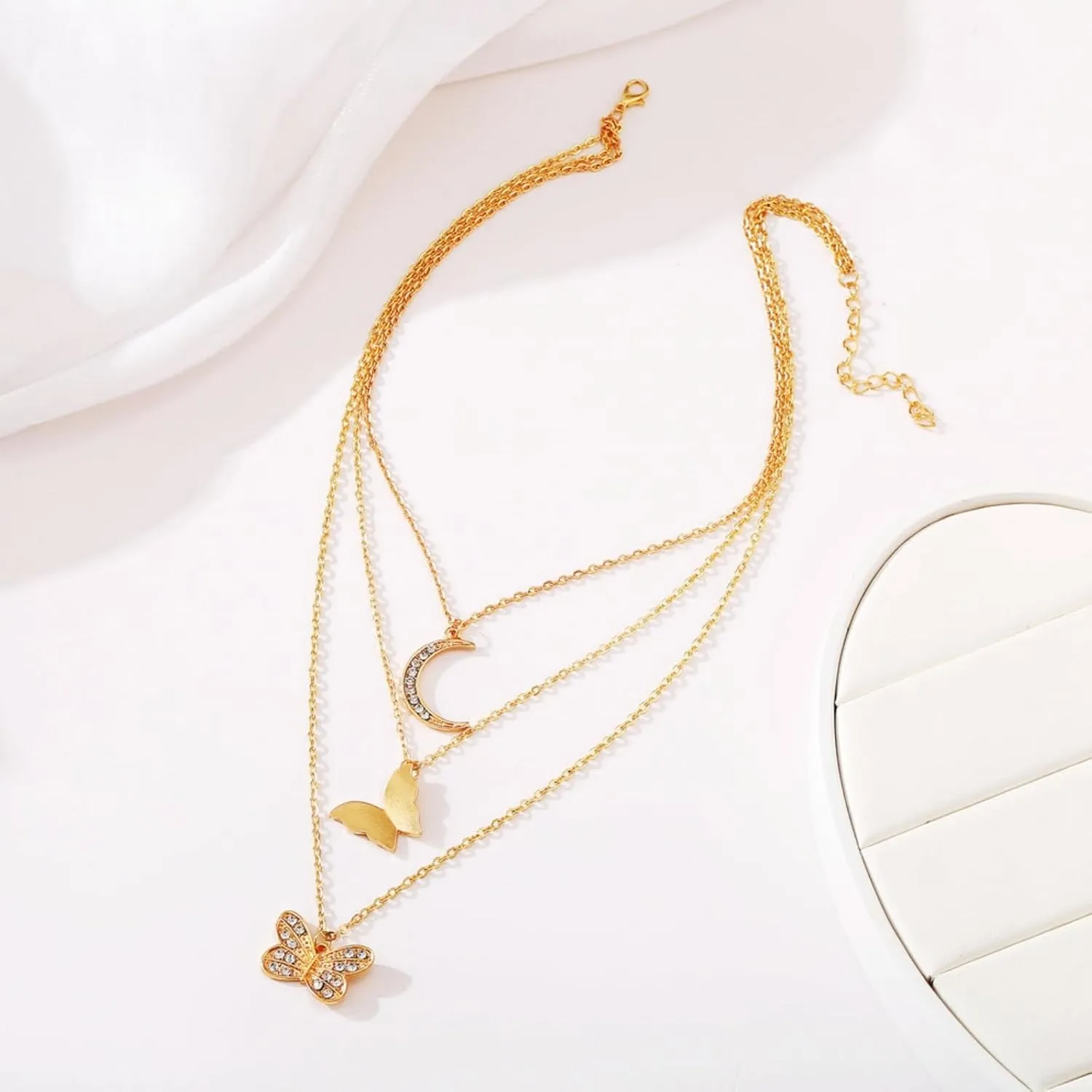 Layered Gold Plated Necklaces For Women Trendy Dainty Non Tarnish Chunky 14k Gold Layering Prom Necklace Set Gold Chain Choker Charm Necklace Stack For Woman