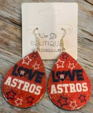 Love my Astros Teardrop Earrings