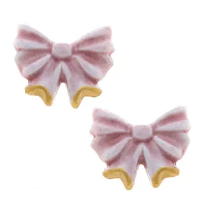 Lucy Porcelain Bow Stud Earrings