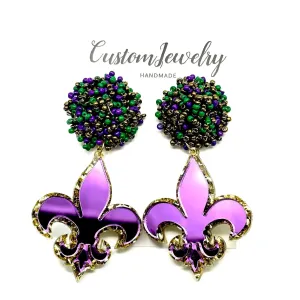 Mardi Gras Earrings