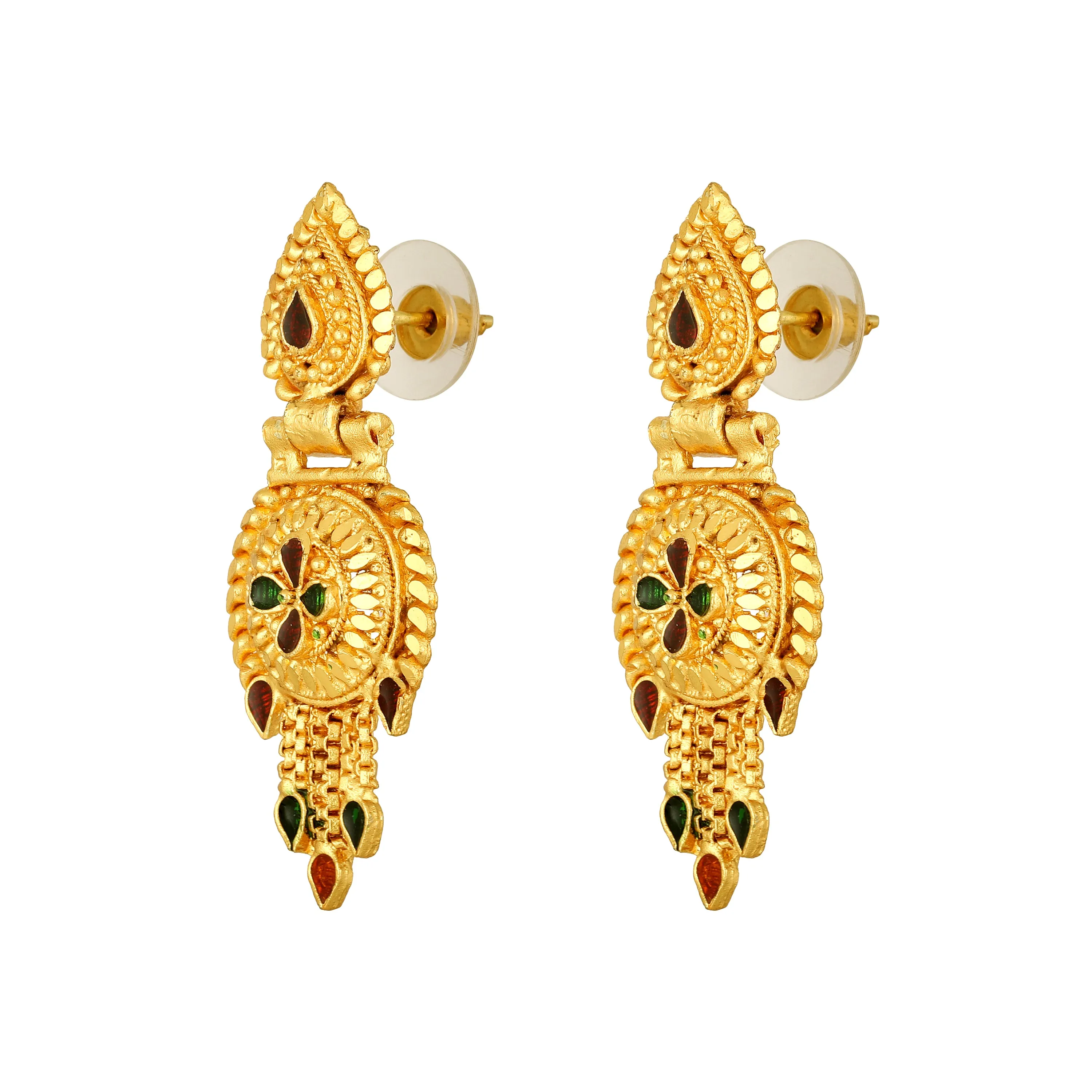 Meenakari Work Floral Necklace Set