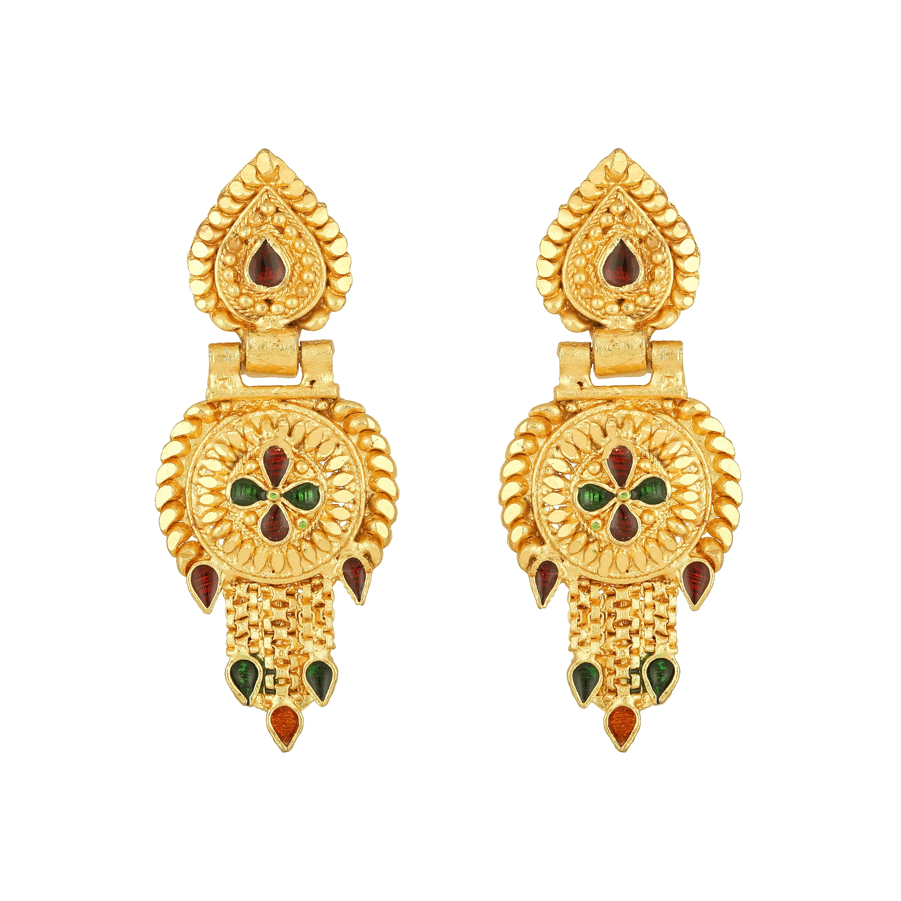 Meenakari Work Floral Necklace Set