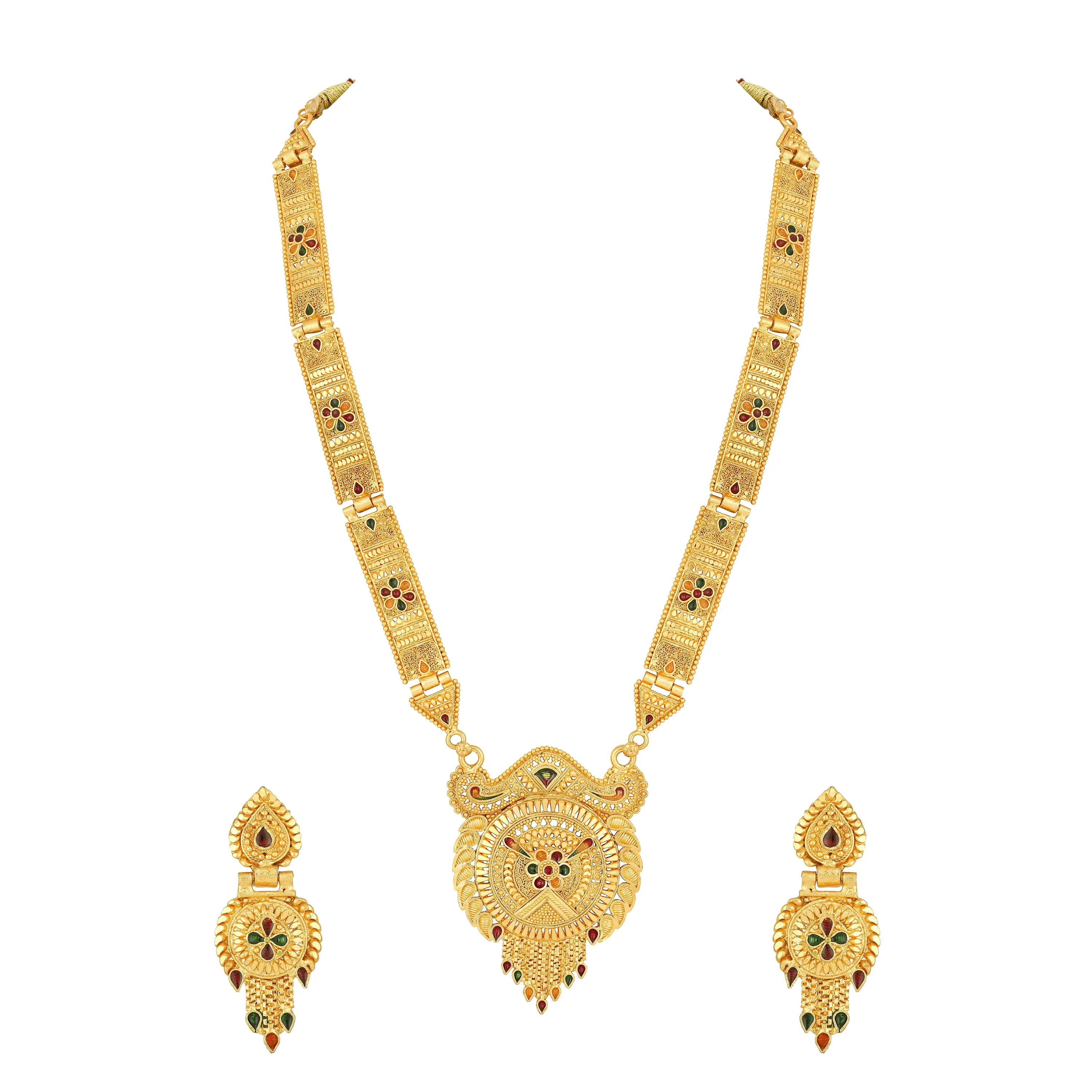 Meenakari Work Floral Necklace Set
