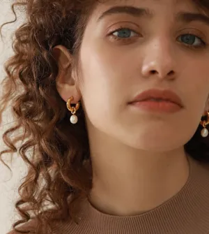MINI LORNA PEARL EARRINGS (WATERPROOF & 18K GOLD PLATED)