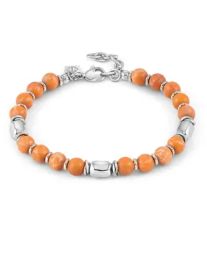 Nomination 027930/086 Instinct Style Stones Bracelet- Orange Jasper