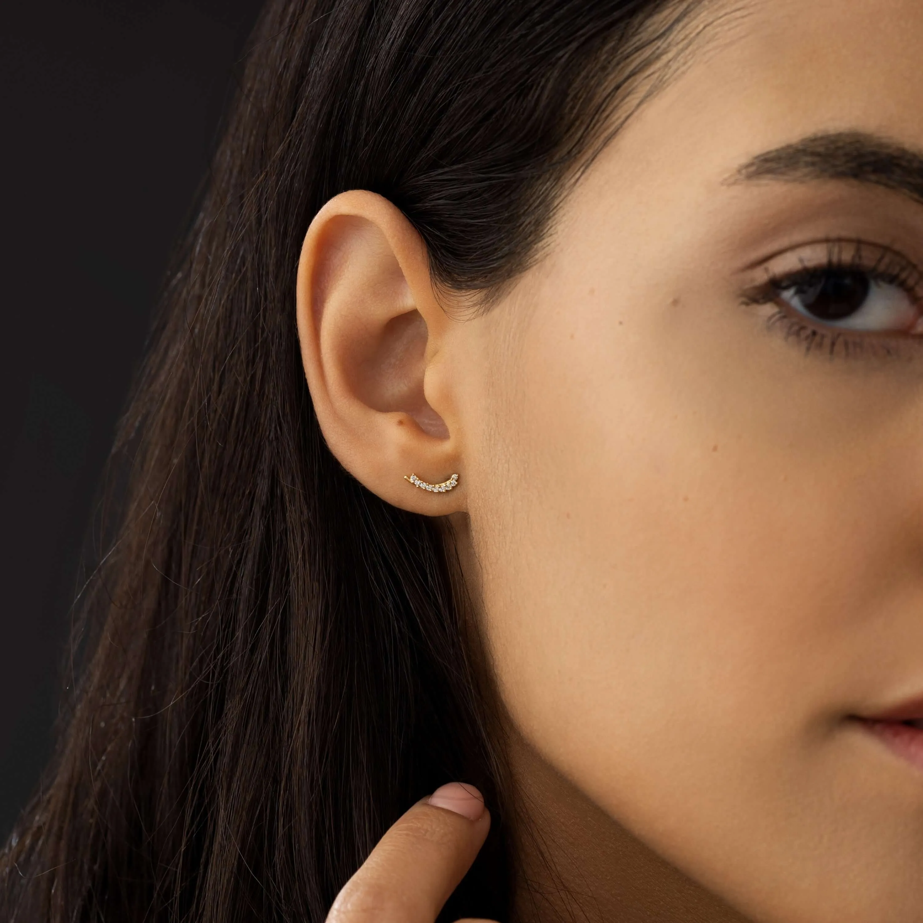 Overlap Curve Studs - In Stock