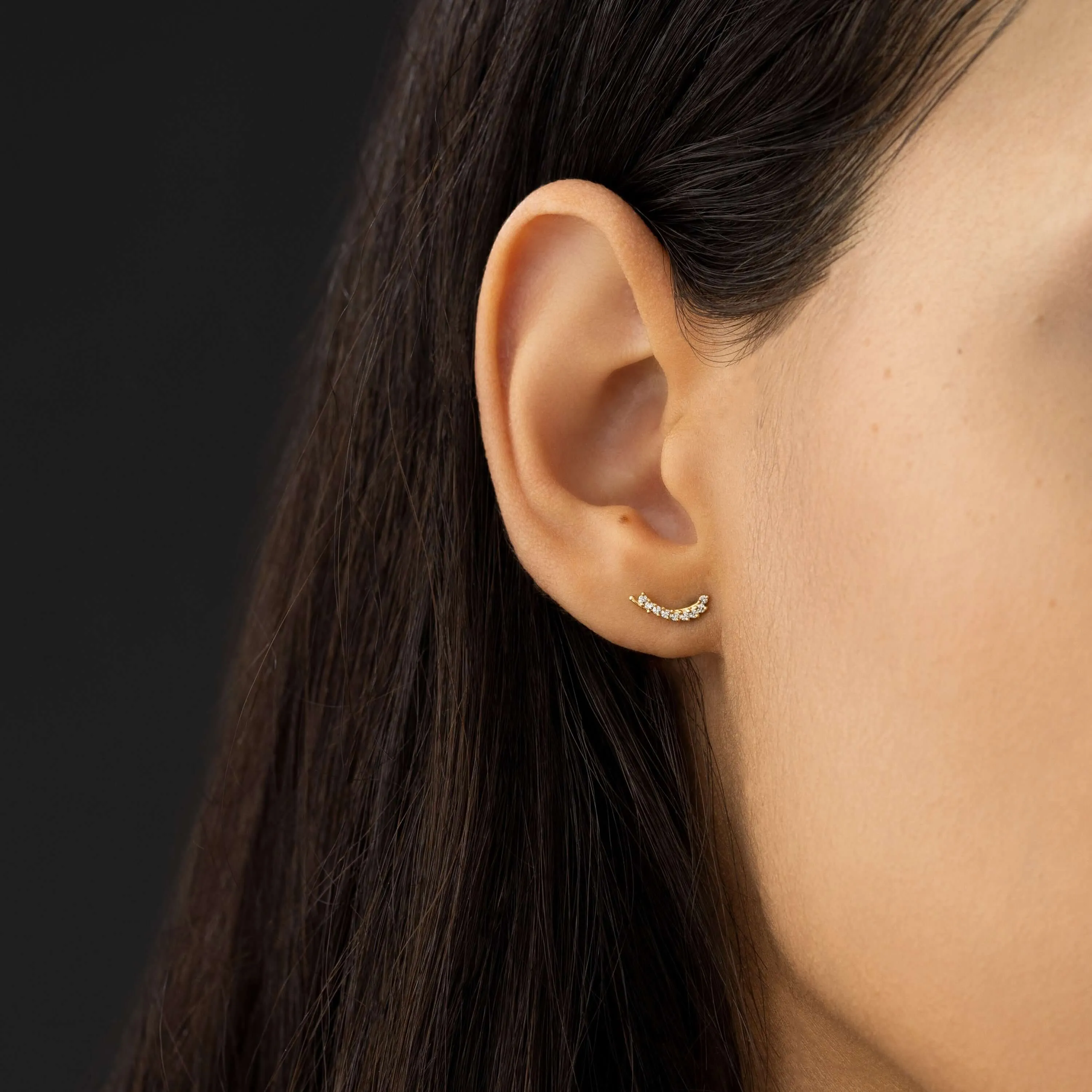 Overlap Curve Studs - In Stock