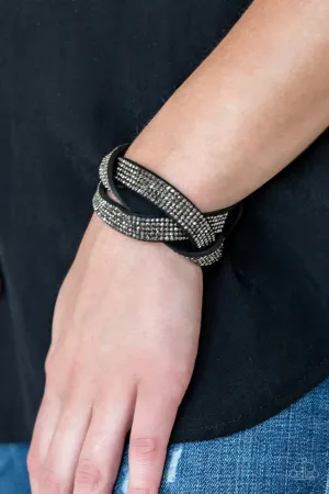 Paparazzi Bracelet ~ Nice Girls Finish Last - Black