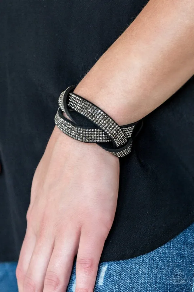 Paparazzi Bracelet ~ Nice Girls Finish Last - Black