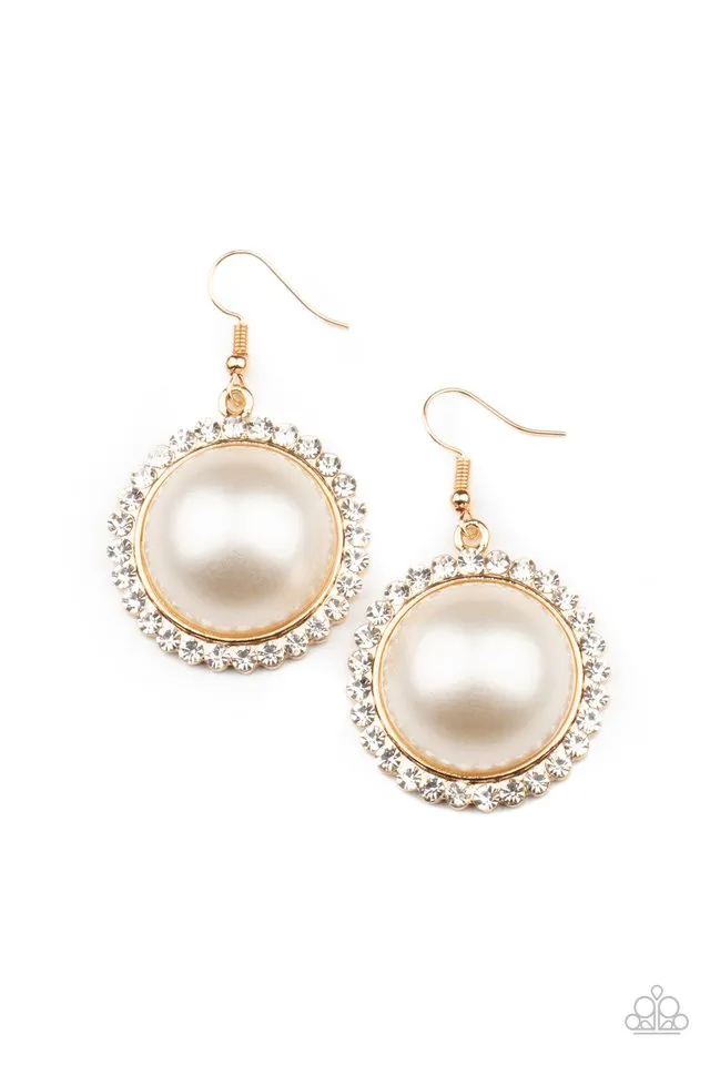 Paparazzi Earring ~ Esteemed Elegance - Gold