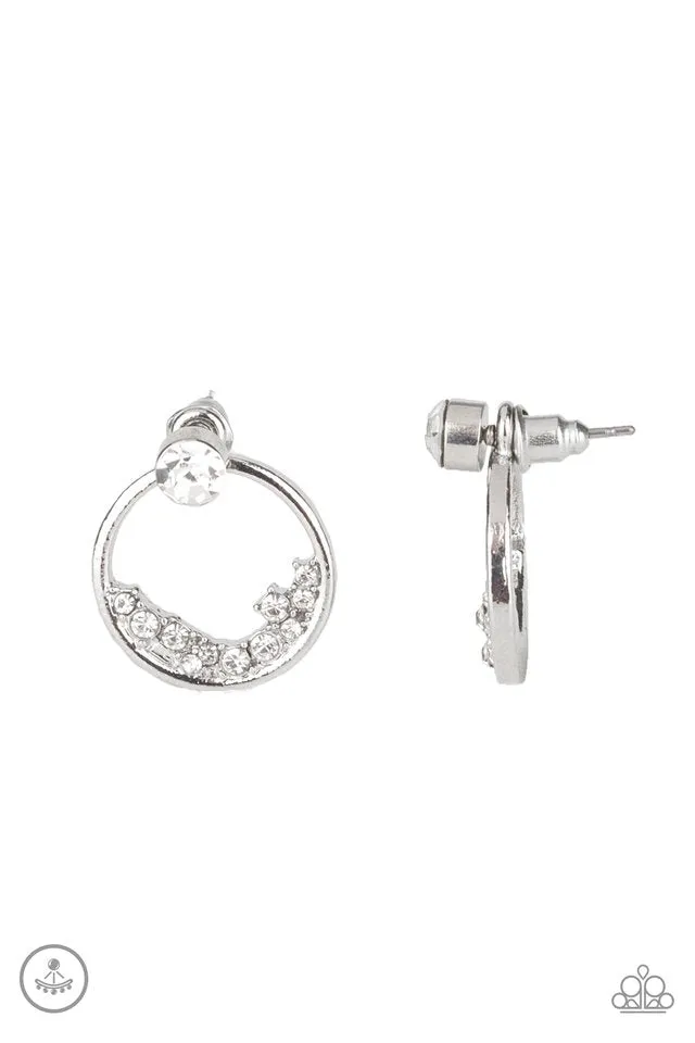 Paparazzi Earring ~ Rich Blitz - White