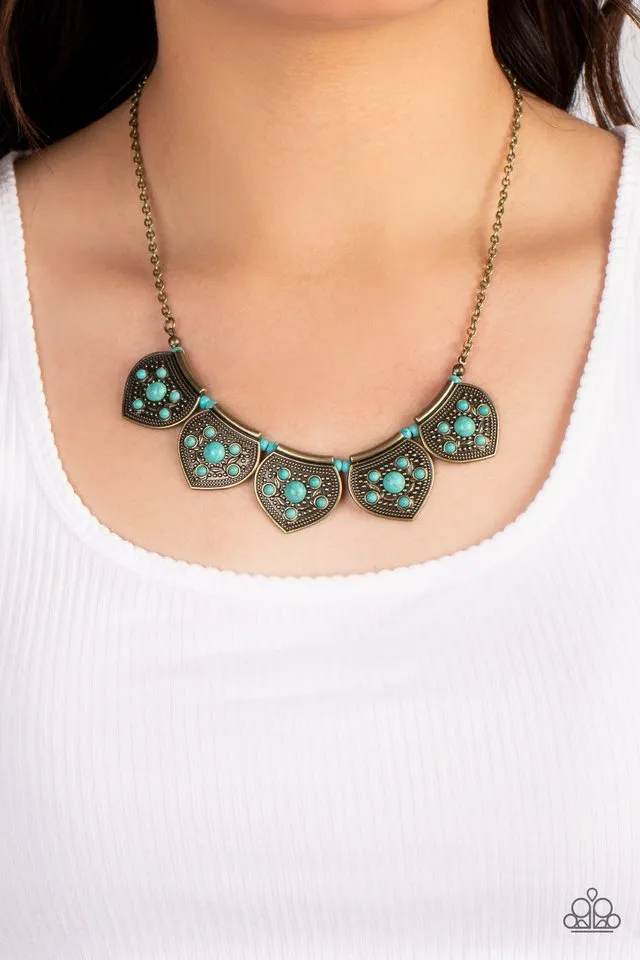 Paparazzi Necklace ~ Badlands Basin - Brass
