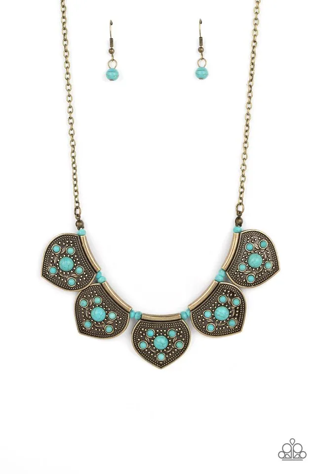 Paparazzi Necklace ~ Badlands Basin - Brass