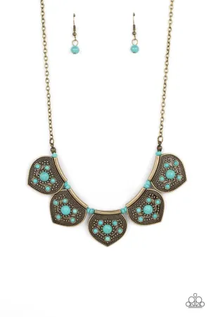 Paparazzi Necklace ~ Badlands Basin - Brass