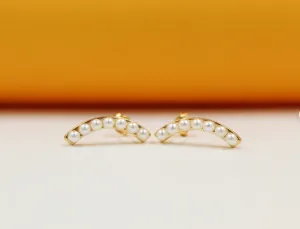 Pearl Curve Earrings
