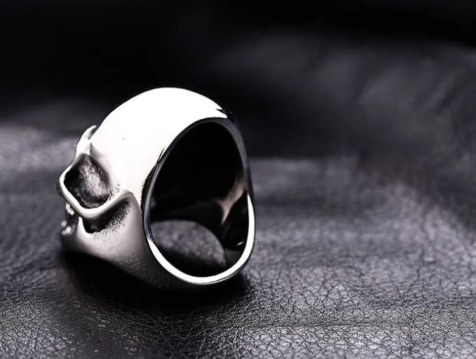 Plain Smooth Skull Ring