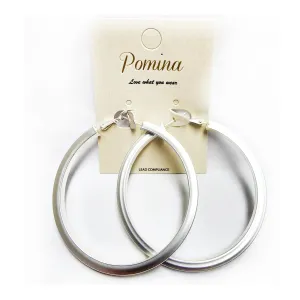 Pomina Flat Brushed Hoops - Post