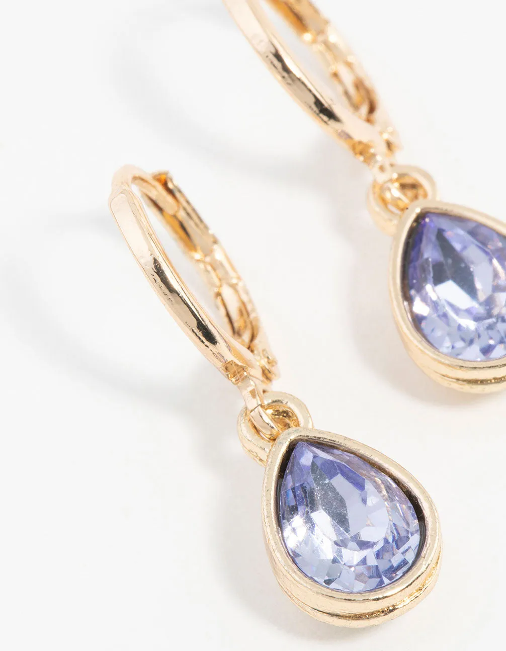 Purple Dainty Huggie Earrings