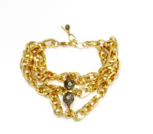 Pyrite Gold Bracelet