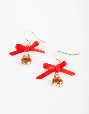 Red Bell Drop Earrings