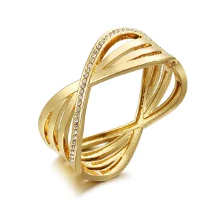 Rhinestone-Embellished Metal Bracelet with Unique Style and Factory Direct Wholesale