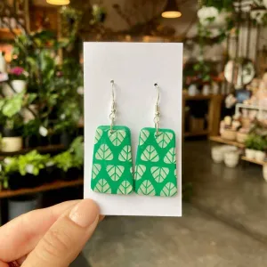 Rivergirl Curiosities | Green Leaf Polymer Clay Earrings