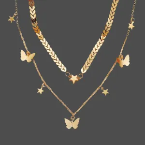 Serenity Wings Multilayer Butterfly Necklace