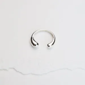 Smooth Silver Open Band