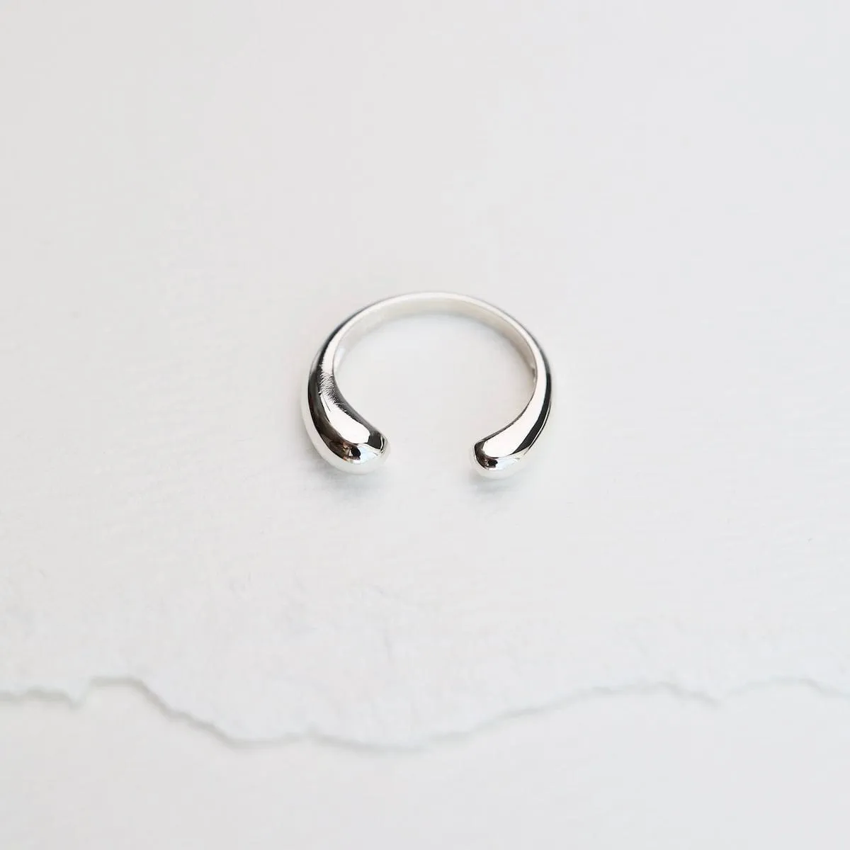 Smooth Silver Open Band