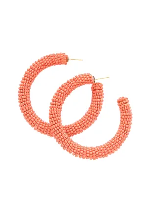 Solid Beaded Hoops