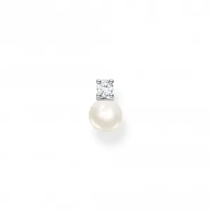 Sterling Silver Delicate Pearl Single Ear Stud H2214-167-14