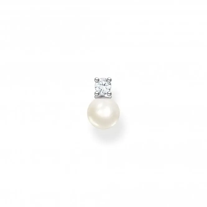 Sterling Silver Delicate Pearl Single Ear Stud H2214-167-14