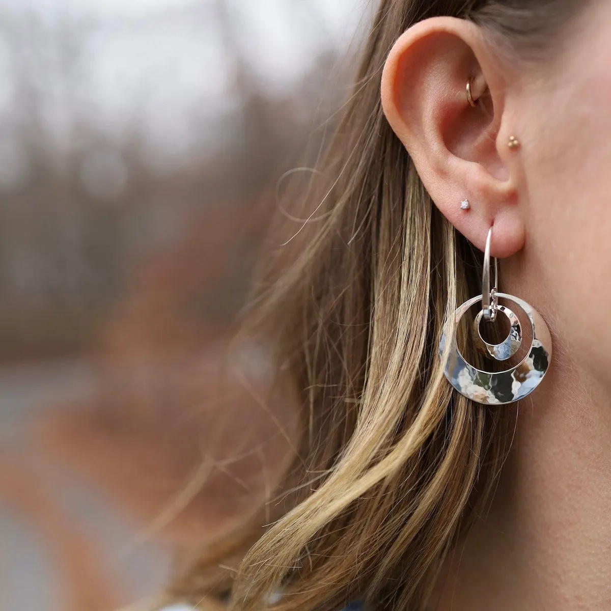 Sterling Silver Jaunty Earrings