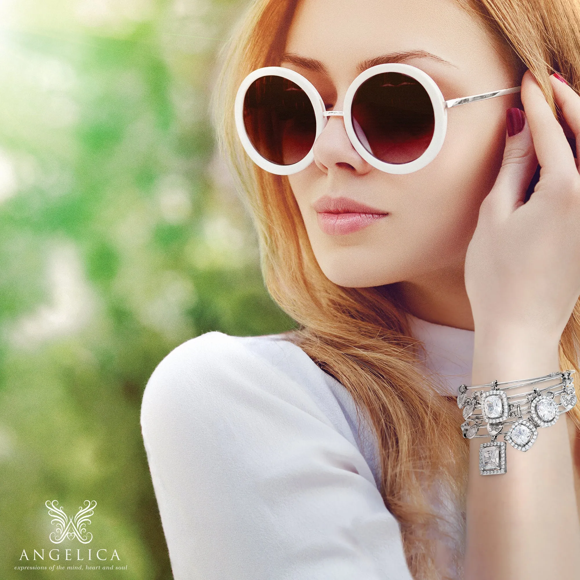 Stipple Finish Brass Hand of Fatima Angelica Bangle Bracelet, 7.25"