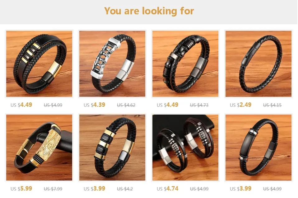 Stylish Double-Layer Woven Leather Bracelet for Men
