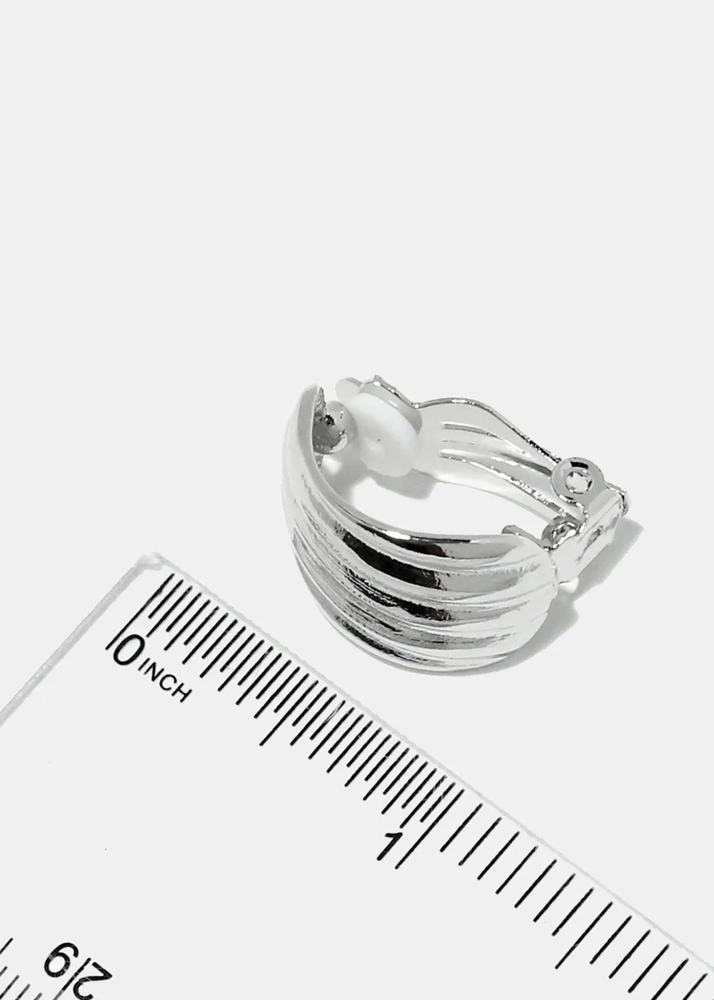 Textured Curve Clip-On Earrings