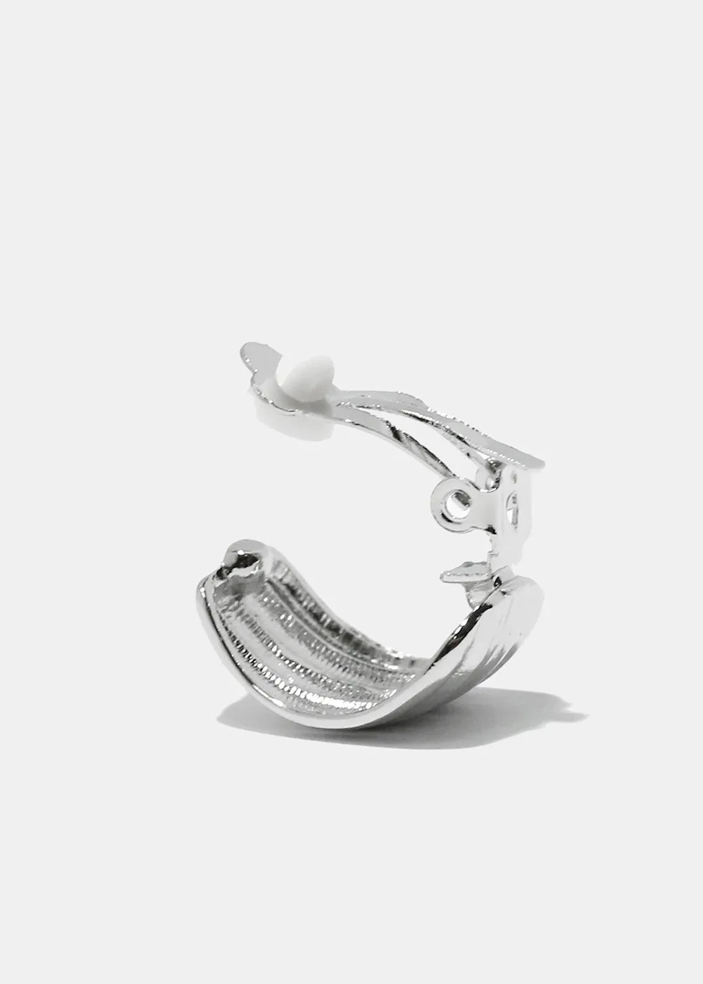 Textured Curve Clip-On Earrings