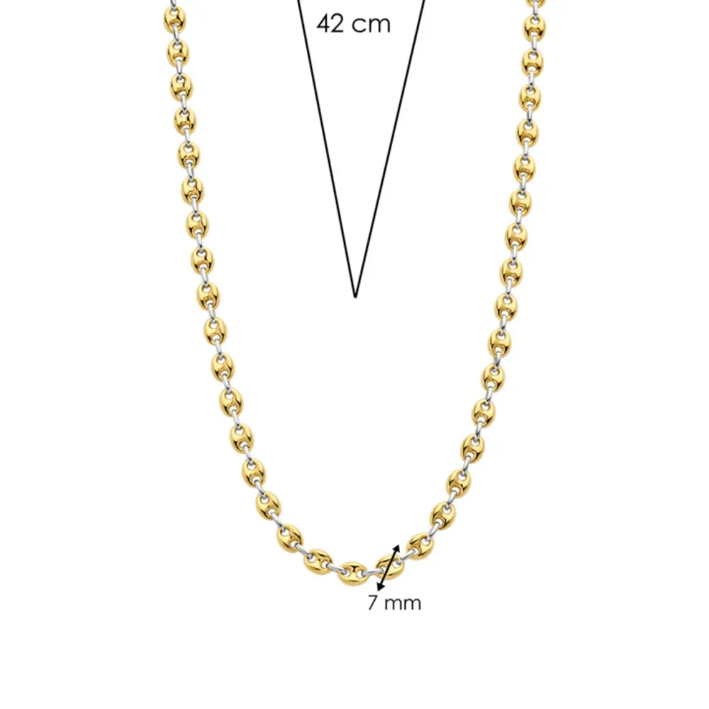 Ti Sento Two-Tone Coffee Bean Necklace
