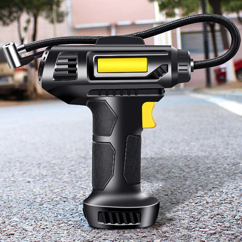 US 150PSI Tire Fast Inflator Air Pump Compressor LED Light for Car Bike Motor