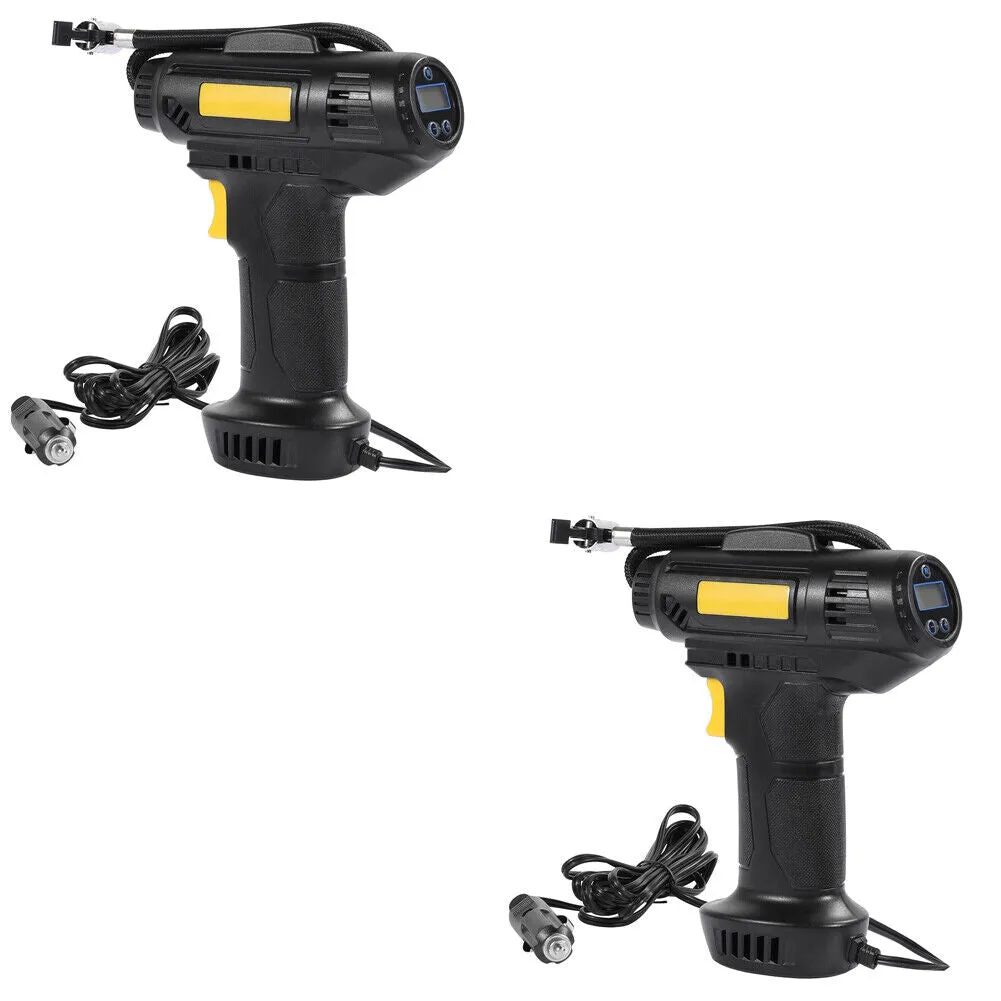 US 150PSI Tire Fast Inflator Air Pump Compressor LED Light for Car Bike Motor