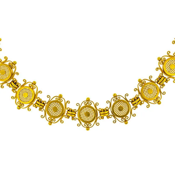 Victorian Ornate Gold Collar Necklace